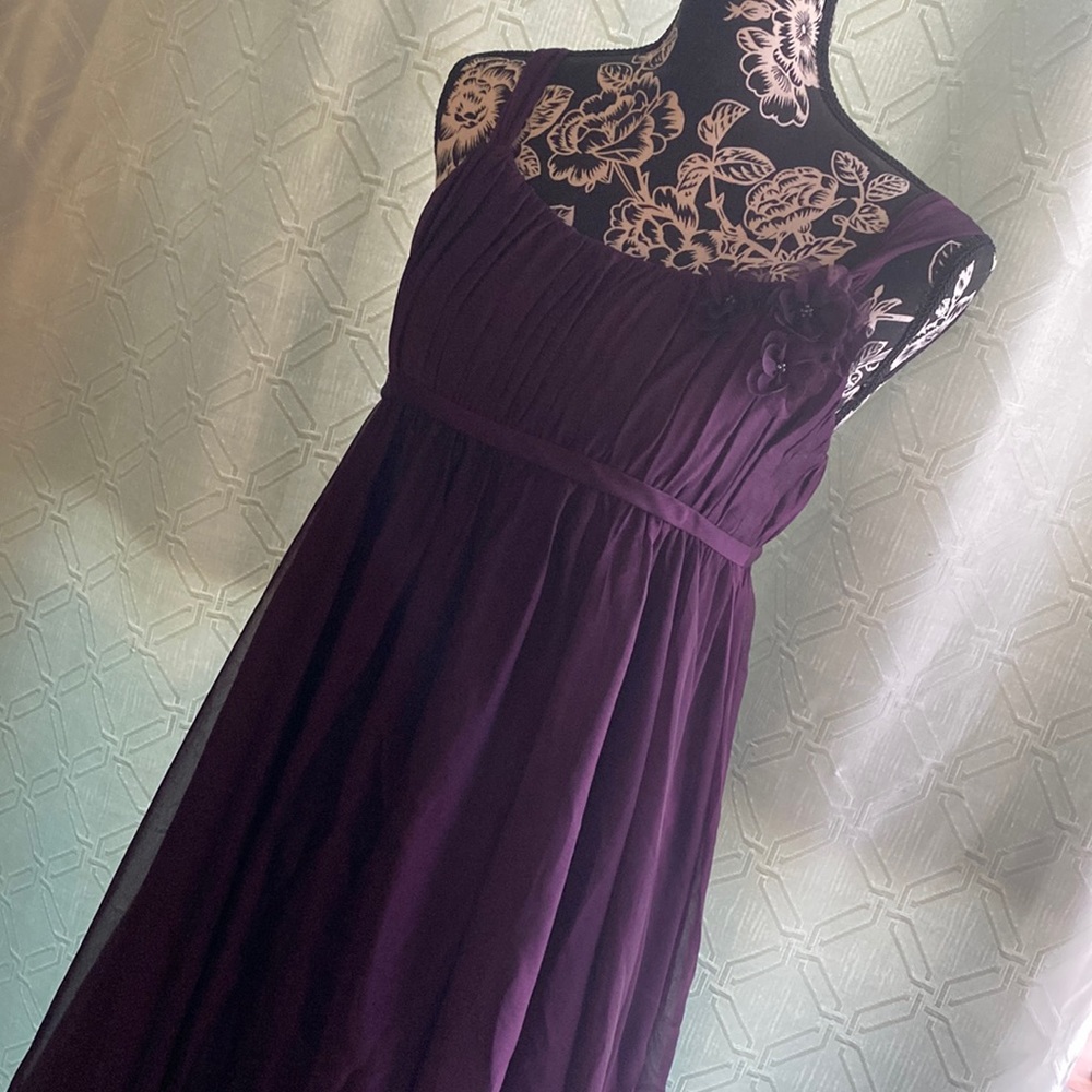 Empire Waist Plum Colored Dress